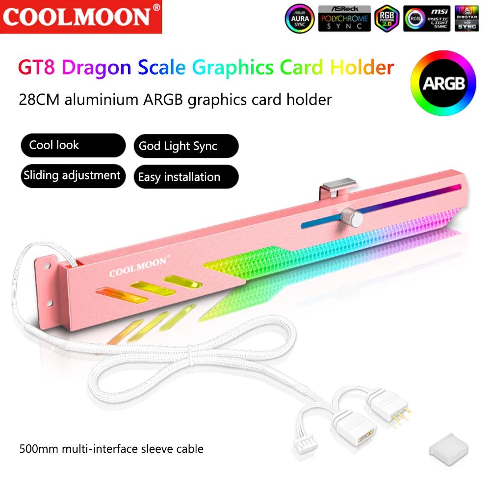 COOLMOON GT8  GPU , 5V ARGB 귡Ŷ  ǻ  ī ĵ GPU ġ PC ̽ ð ŰƮ